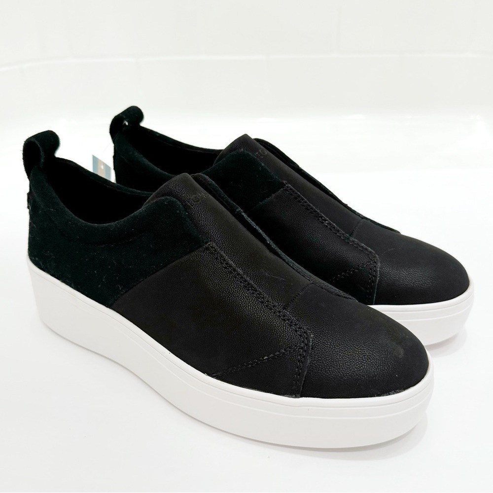 Toms Platform Leather Suede Amber Slip On Sneaker Size 7.5